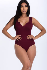 V neck bodysuit