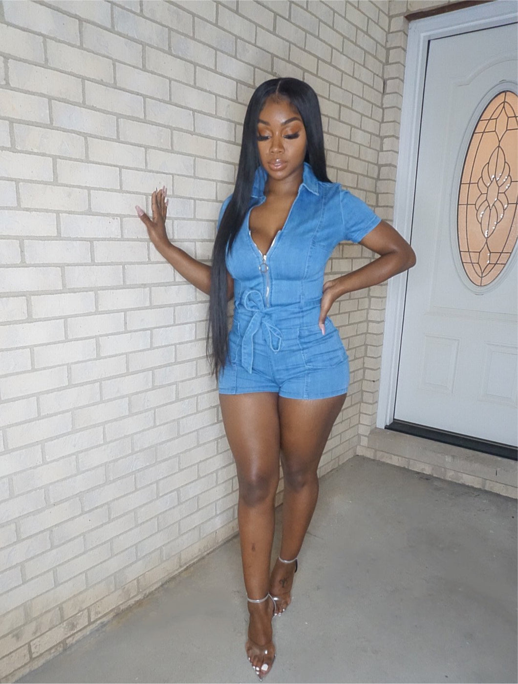 Badass Romper Medium Denim